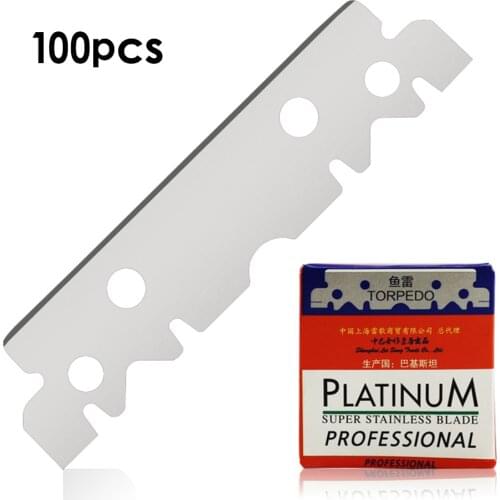 100pcs Single Edge Industrial Sharp and Precise Razor Blades Box Cutter Replacement Blades for Scrapers Cutting Tools