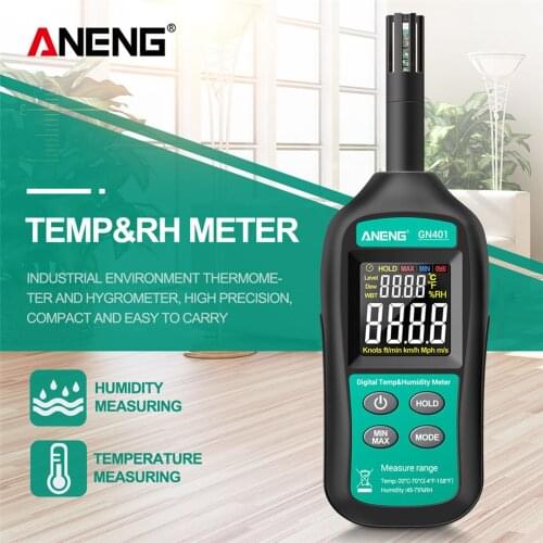 ANENG GN401 Thermohygrometer High-precision Handheld Digital Temperature Humidity Detetor Lcd Thermometer Sensor Mesuring Tools