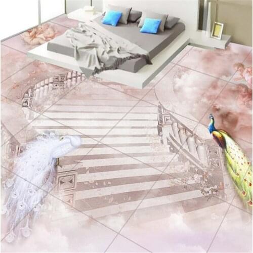 Wellyu Custom large-scale mural pvc floor 3D beautiful fairyland HD waterproof wear-resistant floor paint decorative painting