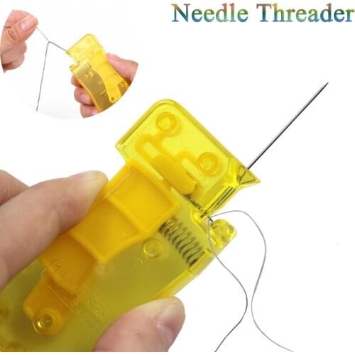 1pc Portable Needle Threader Thimble Thread Tool Threader Elderly Guide Needle Easy Device Automatic Thread Sewing Supplies