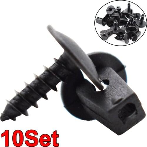 10 sets of fender liner fender fastener clip screw holders for Volkswagen Passat B5 B6 B7 CC golf MK6 Tiguan Touran polo