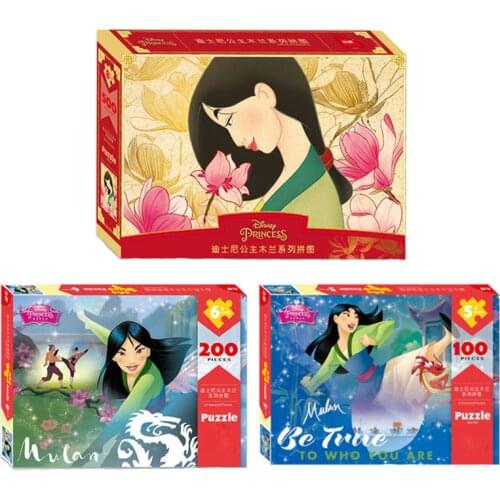 100/200/500 Pieces Disney Frozen 2 Mulan Elsa Anna Olaf Fun Puzzles Princess Hot Toy Gift for Children