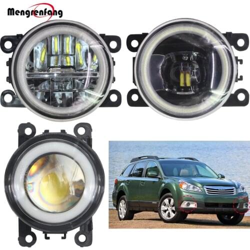 2 Pieces Car Fog light H11 LED Angel Eye Daytime Running Lamp DRL 4000LM 12V For Subaru Outback 2010 2011 2012