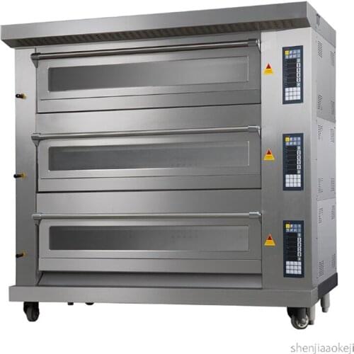 3-layers(6-trays)Commercial electric oven LHC-302E toaster multi-function electric pizza/bread/cake baking machine 380v 19.5kw