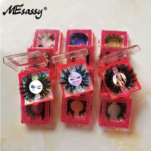 5D Mink Eyelashes 25mm Lashes Mink Wholesale Mink Lashes Bulk Magnetic Eyelashes Package Box 10/20/30 Pairs Handmade Fake Lashes