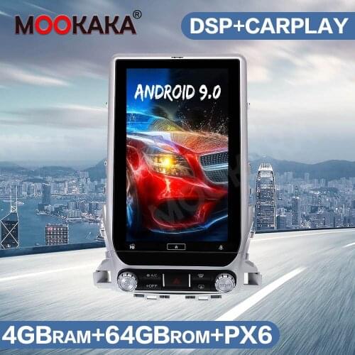 Android 9 64G PX6 Tesla Style Car Radio GPS Navigation For TOYOTA LAND CRUISER LC200 2016-2019 Stereo Multimedia Player Headunit