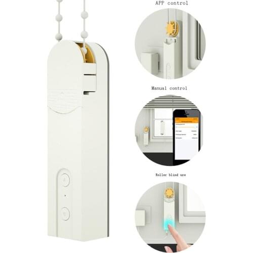 Bluetooth Smart Blind Curtain Rope Motor Mobile APP Mode Setting Timed Switch Roller Blinds Smart Motor Curtain