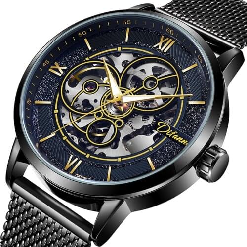 Mens Watches Top Brand Mens Mechanical Watches Automatic Male Mechanical Skeleton Wrist Watches for men Watch Relogio Masculino