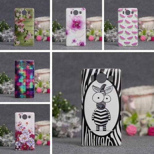 For Microsoft Lumia 950 Case 3D Relief Painting Soft Silicon Back Cover for Nokia Lumia 950 N950 Case Phone Cases Cover