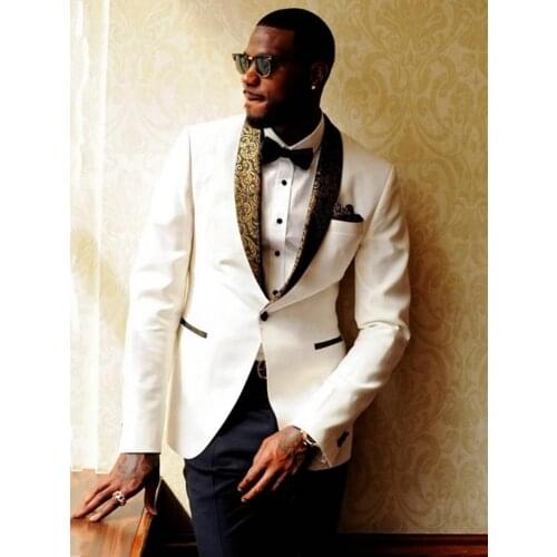 Ivory 2 Piece Mens Evening Dress Toast Dress Handsome Groom Tuxedos Work Business Suits (Jacket+Pants+Bow Tie) OK:059