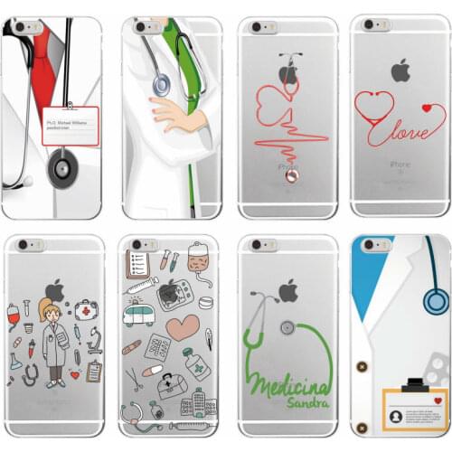 For iPhone 11 Pro 7 7Plus 12 6Plus 5S 8 8Plus X XS Max Nurse Medical Medicine Health Heart Soft Phone Case Cover Coque Fundas