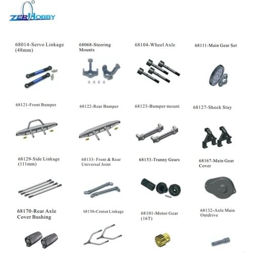 HSP RACING RC CAR REPLACEMENT SPARE PARTS OF 1/10 SCALE ELECTRIC ROCK CLIMBER CRAWLER NO.136100