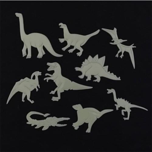 Dinosaur Toys Luminous Stickers Stereo 3D Fluorescent Stickers Cool Funny Sticker Glow In The Dark For Kids Room Cartoon Dino