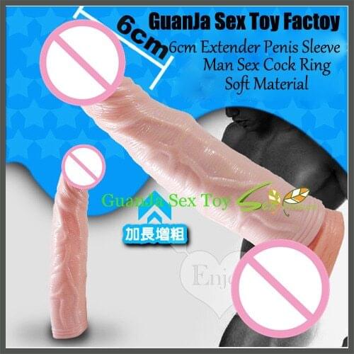 Sex products for man realistic penis sleeves enlargement adult sex toys solid head extend condom penis extender