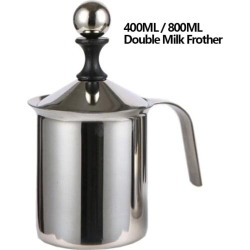 400 / 800cc Cappuccino Japanese double stainless steel hand milk frother Milk frother Coffee maker