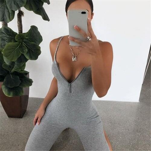 Women Summer New sexy Strap V-neck Rompers Solid Fashion Girls sleeveless Short Jumpsuits Playsuits Jumpsuit Stretch Clubwear