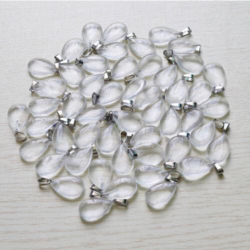 Hot Fashion warter drop natural White watermelon stones beads pendants for jewelry making necklace Free shipping Wholesale