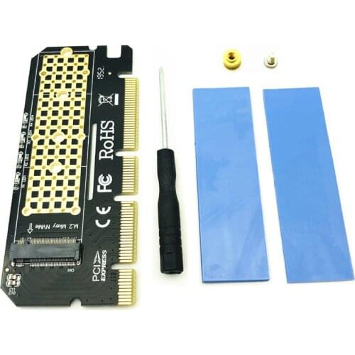 M.2 NVME PCIE to M2 Adapter LED NVME SSD M2 PCIE x16 Expansion Card Computer Adapter Interface M.2 NVMe SSD To PCIE M.2 Adapter