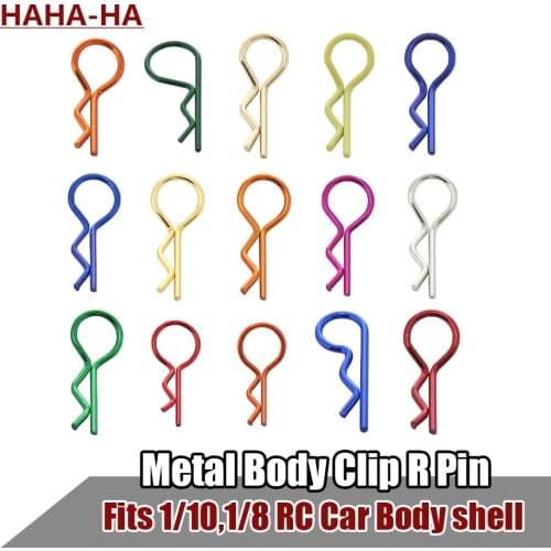 10pcs Metal Body Clip R Pin 1.0/1.2/1.4/1.5MM for 1/10 RC Model Car SCX10 HSP Redcat HPI Himoto Traxxas Spare Parts