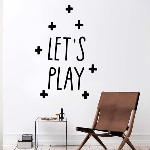 Lovely lets play Wall Decal Living Room Removable Mural For Kids Room Decoration Home Party Decor Wallpaper