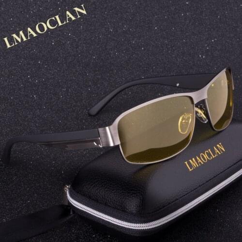 Mens Polarized Yellow Lens Night Vision Driving Fishing Glasses Goggles Reduce Glare