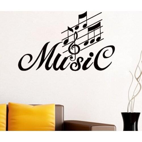 Music Note Wall Sticker Home Decor Vinyl Art Murals Kids Children Room Decoration Nursery Wall Decals Wallpaper Poster