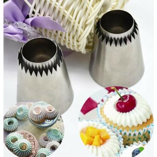 New Icing Piping Nozzles Cookie Biscuit Russian Ice Cream Pastry Tips Cake Mold Cake Decorating Tools Kitchen Gadgets 1PC