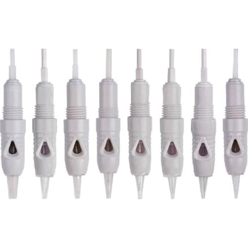 10PCS 1D/1R/3R/5R/7R/3FP/5FP/7FP Eyebrow Tattoo Disposable Sterilized Tattoo Permanent Makeup Needles Tips For Eyebrow