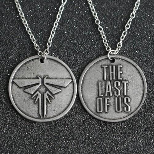The Last Of Us 2 Necklace Firefly Logo Letters Dogtag Joel Ellie Tess Pendant Vintage Retro Hot Game Jewelry Men Women Wholesale