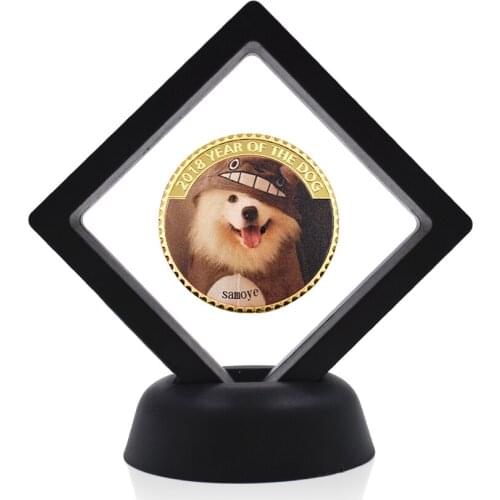 Gifts for The New Year Dog 24k Gold Plated Metal Coin Collectible Coins Challenge Metal Crafts with Box