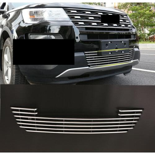 Fit For Ford Explorer 2016 Car High quality Metal Front Lower Grille Grid Vent Decorative Trim