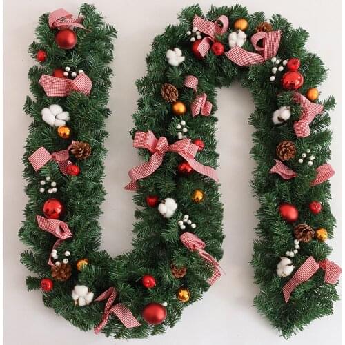 2.7M Rattan Christmas Wreath Artificial Green Christmas Tree Decoration New Year Party Family Gathering Ornaments natal