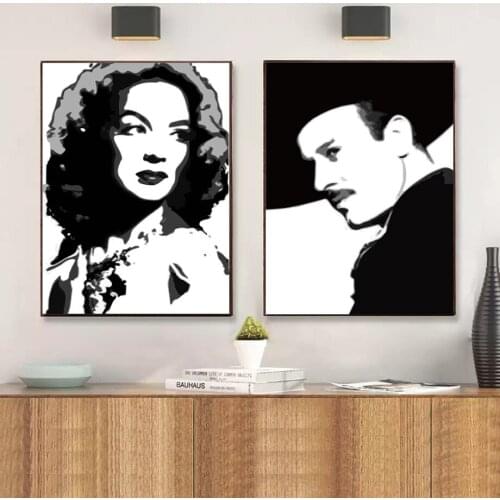 Northern Europe simple modern American art poster restaurant bar figure painting set the table living room decoration picture