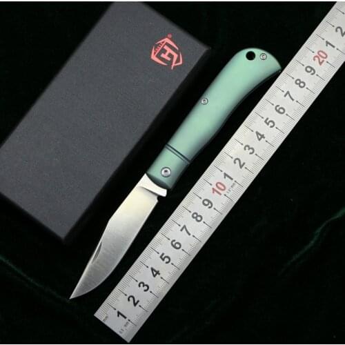 LOVOCOO HJ110 folding knife S35VN blade titanium handle camping hunting outdoor survival kitchen fruit knives practical EDC tool