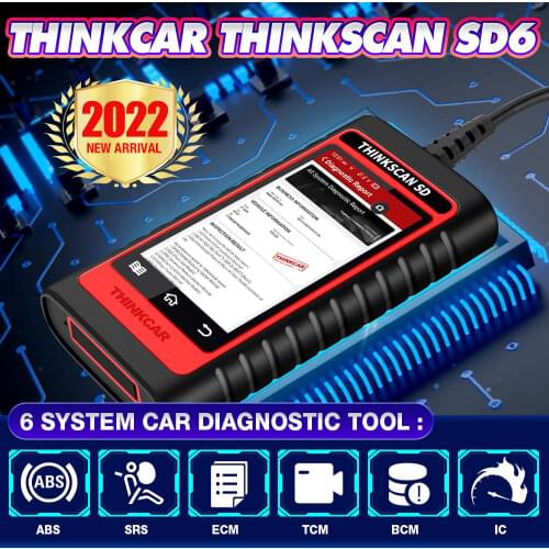 THINKCAR Thinkscan SD6 OBD2 Scanner Resets Full System Car Diagnostic Tool Code Reader Professional Scanner Tool