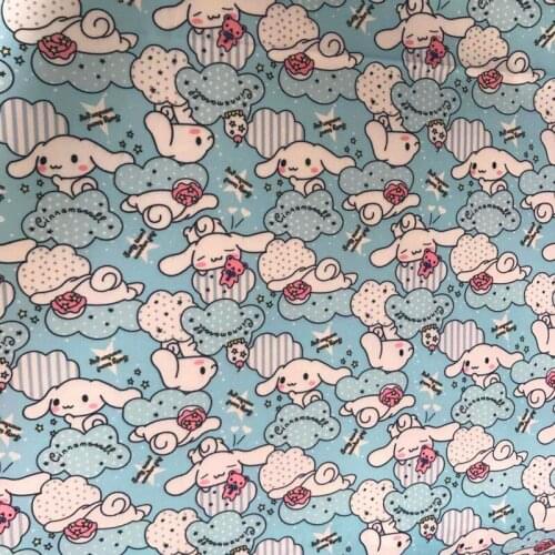 45cm * 145cm cartoon cartoon Blue Dog digital printing waterproof polyester sewing fabric welcome to customize cartoon fabric