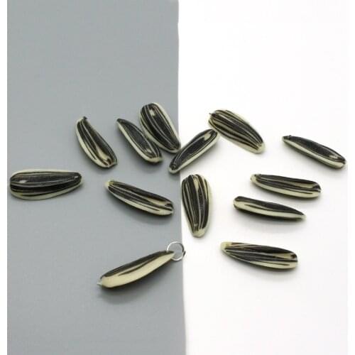 10pcs Funny Mini Resin Food Earring Charms Melon Seeds DIY Pendant For Keychains Necklace Micro Decoration Jewelry Make