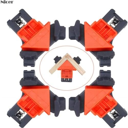 4PCS 45/90 Degree Right Angle Clamp Corner Mate Woodworking Hand Fixing Clips Picture Frame Corner Clip Positioning Tools