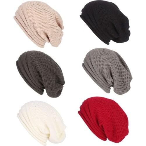 Unisex Beanie Hat Knit Slouchy Caps Classic Warm Winter Hats Autumn Casual Cap Winter Cap for Ski Thin Stretch Skull Cap