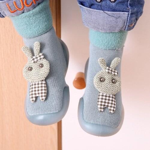 1pair New Baby Toddler Shoes Non-slip Indoor Floor Socks Anti-slip Slippers Baby Outdoor Breathable Cotton Thick Woolen Shoes