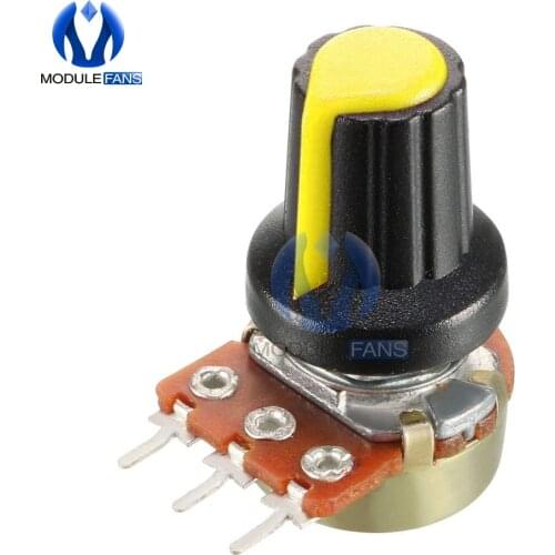 10PCS Linear Taper Rotary Potentiometer WH148 1K 2K 3K 5K 10K 20K 30K 50K 100K 200K 300K 500K 1M Ohm With Knob Cap Diy AG2 A-2