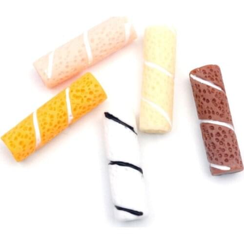 20pcs Mixed Fries Resin Decoration Crafts Flatback Cabochon Embellishments For Scrapbooking Beads Diy Accessories
