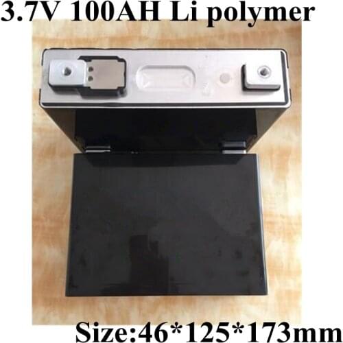 3.7v 100AH Li Po Battery 100AH Lithium Polymer Bateria for Diy 24V 36V 48V Electric Car Electric Motor Fishing Light Hernia Lamp
