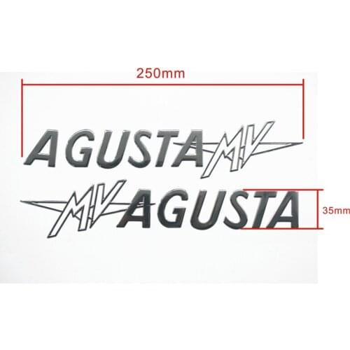 2 pcs / lot 3D sticker for MV AGUSTA logo sticker Legshield side badges decal sticker 3d for AGUSTA STICKER MV 80 90