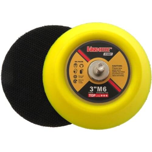 3 Inch 75mm Professional Dual Action Random Orbital Sanding Pad M6 Thread Hook and Loop