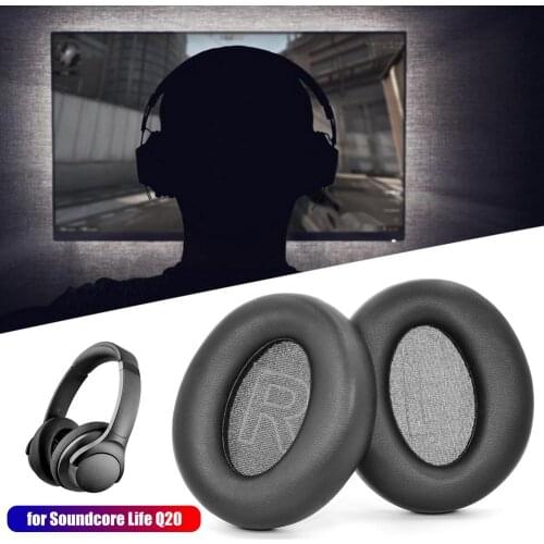 Earpads Replacement Ear Cushion Ear Pads Memory Foam Cover Cups For Soundcore Life Q20 Hybrid Active Noise Cancelling Headphones