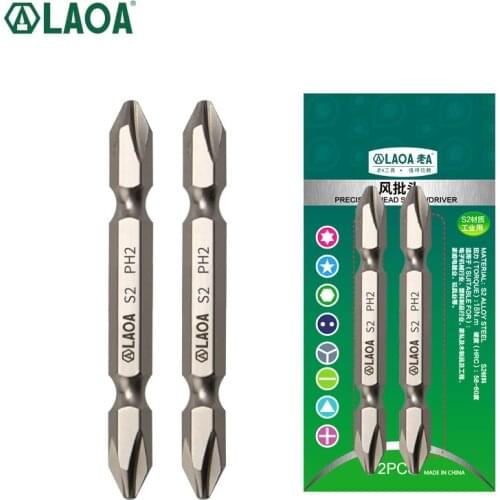 LAOA Phillips Bit Electric Screwdriver Bit S2 Alloy Steel Double-head Pneumatic Magnetic Bits Hand Drill Bits
