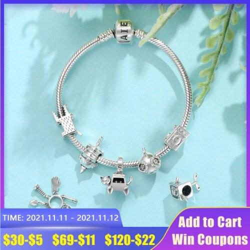 Beads Accessories for Jewelry 925 Silver Mechanical Series Animals Charms Fits Bracelet Supplies for DIY Necklace Bracelets