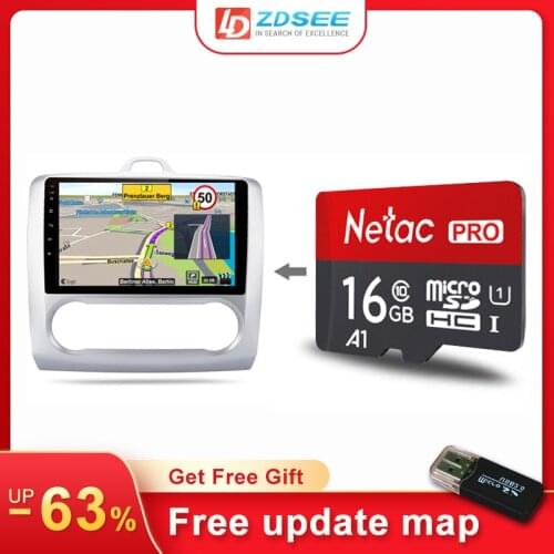 16GB GPS Sygic map for ford focus 2 Mk2 car radio android Navigation Maps free update micro SD card Europe spain middle east
