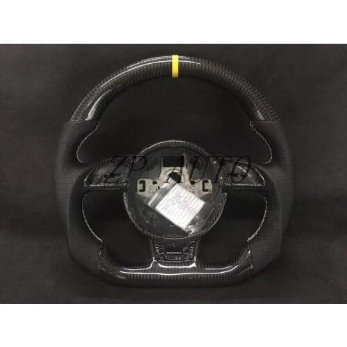 Customized design Carbon Fiber with Perforated Leather/Alcanrata For Audi a7 Bold version Steering Wheel